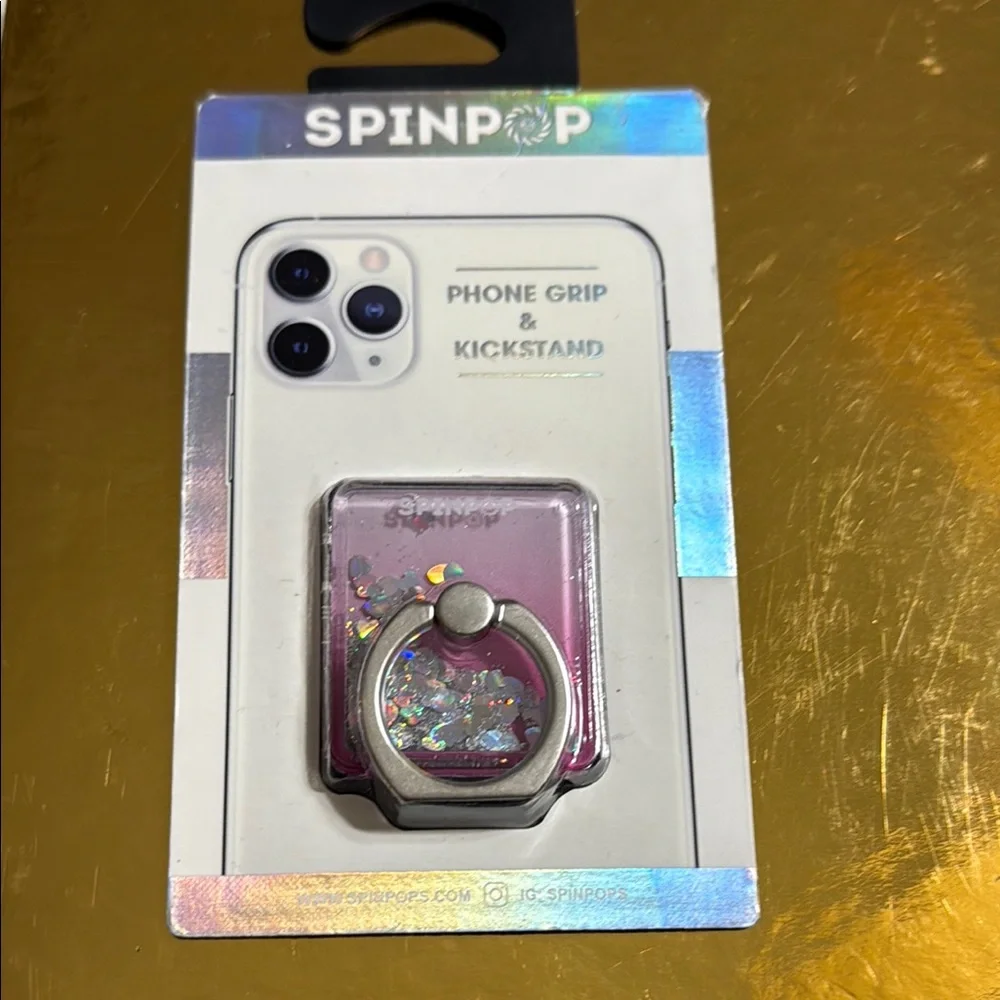 Pink and Silver Phone Cover with Glitter Finish